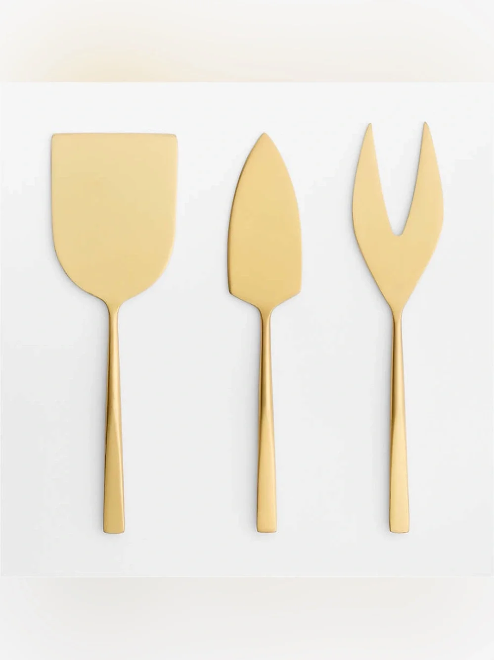Crate&Barrel Gold Cheese 3-Piece Serving Set